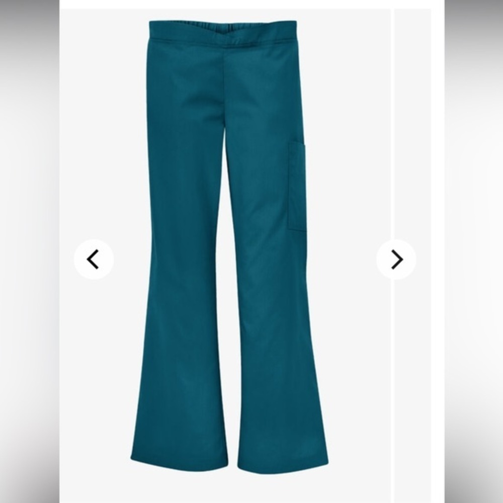 UA Scrubs Front Crossover Waistband Scrub Pants Caribbean Blue